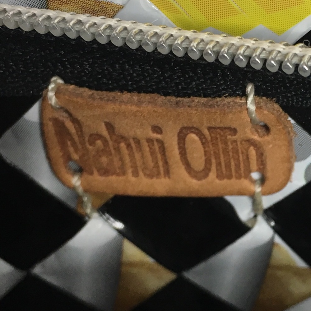 Nahui Ollin Recycled Wrapper Checkerboard Clutch - image 2